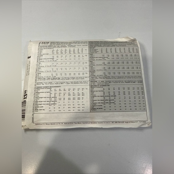 McCall's 2370 Size 12 Misses' Sewing Pattern Suit Petiteable‎ Vintage Uncut - Picture 3 of 5